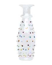 Multicolored Pom Glass Carafe
