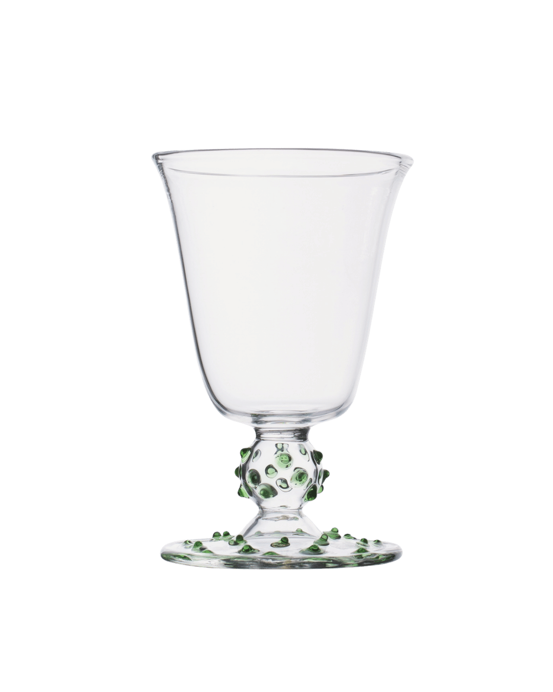 Green Pom Wine Glass