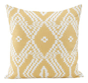 Schumacher Asaka Ikat Yellow Pillows