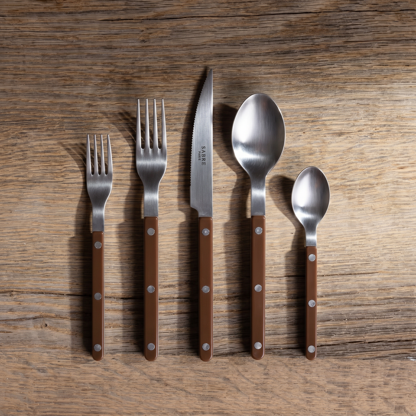 Bistrot Vintage 5-Piece Flatware Set in Chocolat