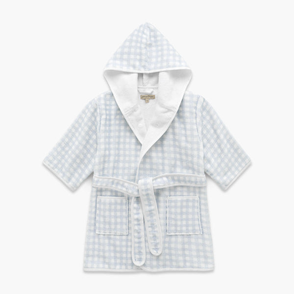Picnic Gingham Bathrobe - Blue