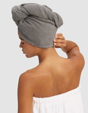 Ribbed Terry Hair Towel