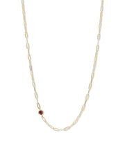 Classique Birthstone Paperclip Necklace