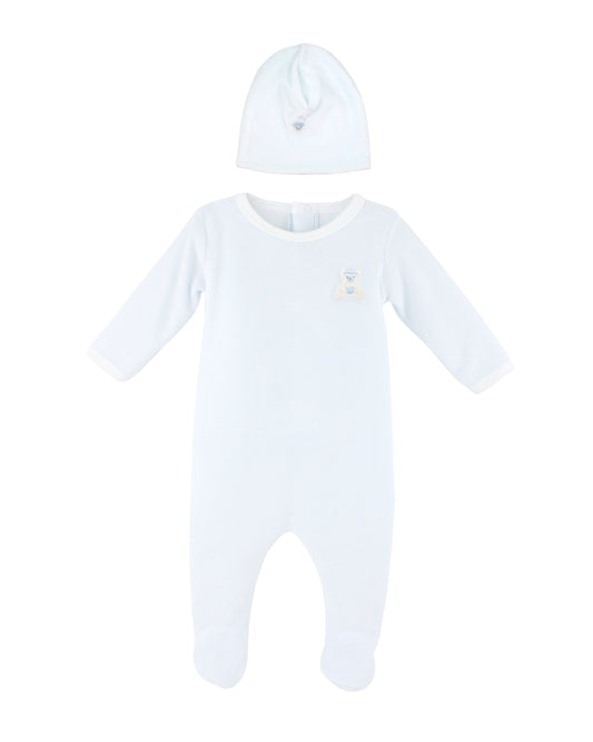 Love Teddy Embroidery Set 2 Pieces | Baby Boy