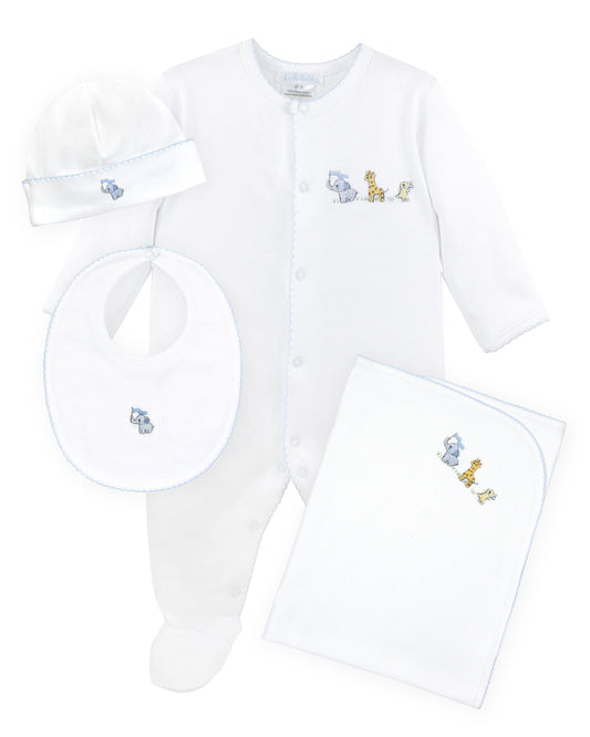 Baby Animals Embroidery Set 4 Pieces | Baby Boy