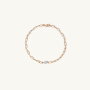 Pierced Diamond Paperclip Bracelet