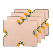 Hand Embroidered Farm To Table Placemats 14" '18" (Set of 4)