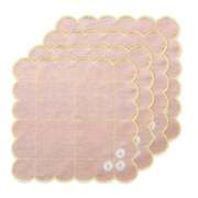 Hand Embroidered Trellis Napkin 18" x 18" (Set of 4)