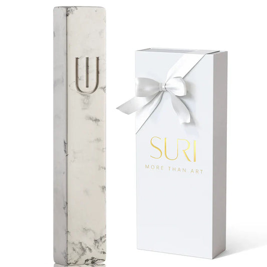Luxury Marble Mezuzah Case in Cream | Timeless