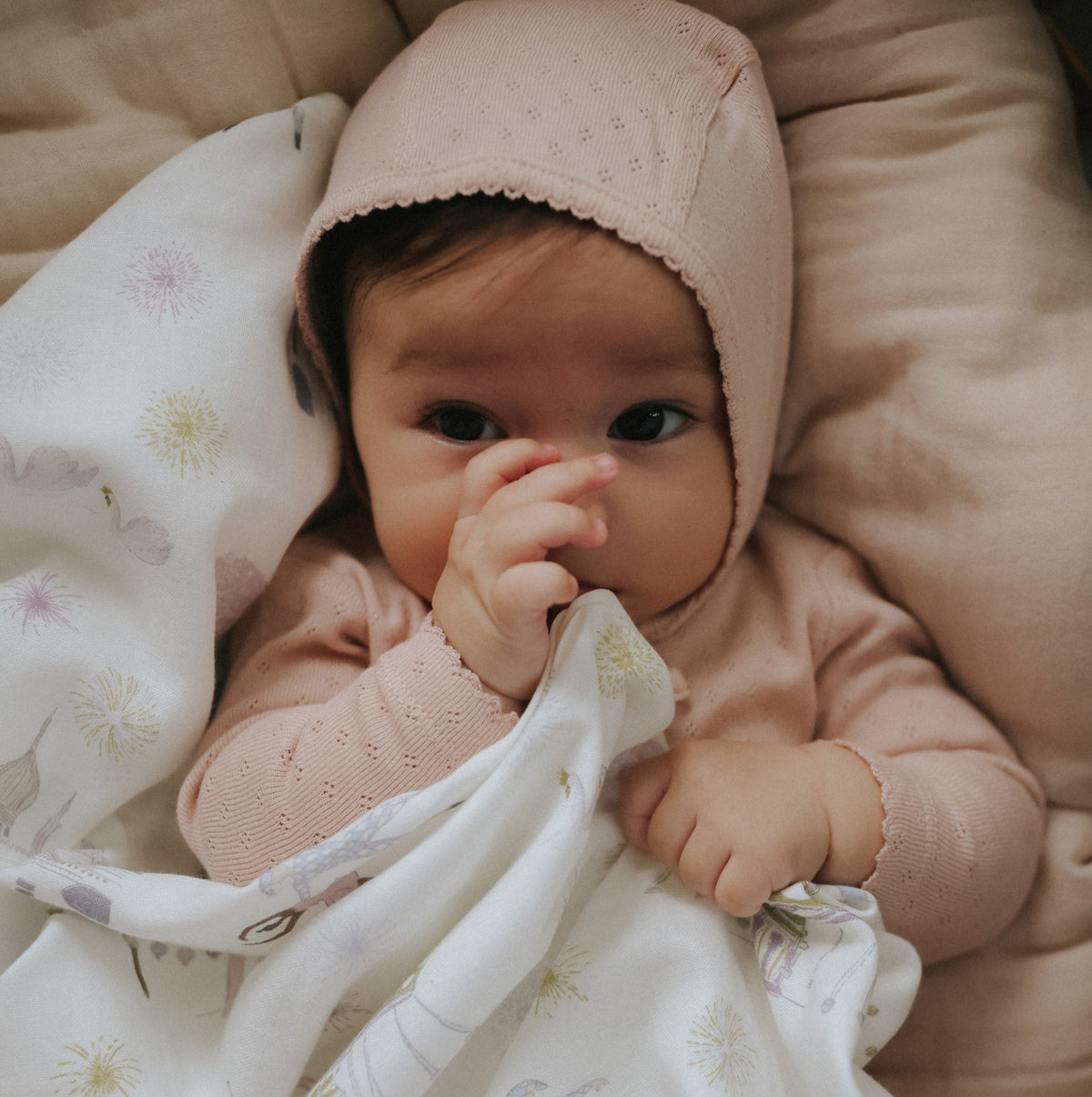 Adventures in Wonderland Swaddle - Rose