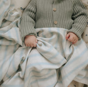 Seaside Stripes Swaddle - Ocean