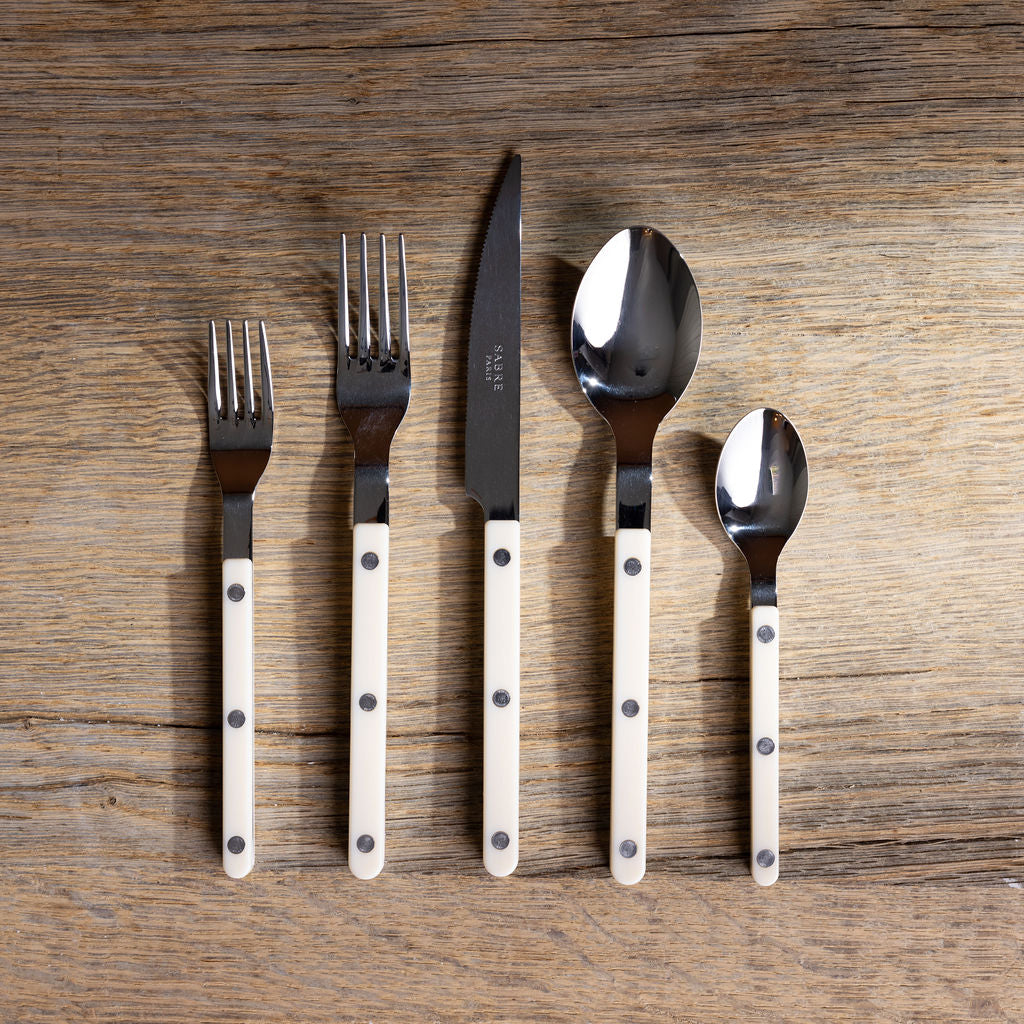 Bistrot Solid 5-Piece Flatware Set in Ivory