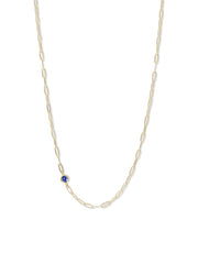 Classique Birthstone Paperclip Necklace
