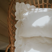 Scalloped Starlight Toddler Pillow - White
