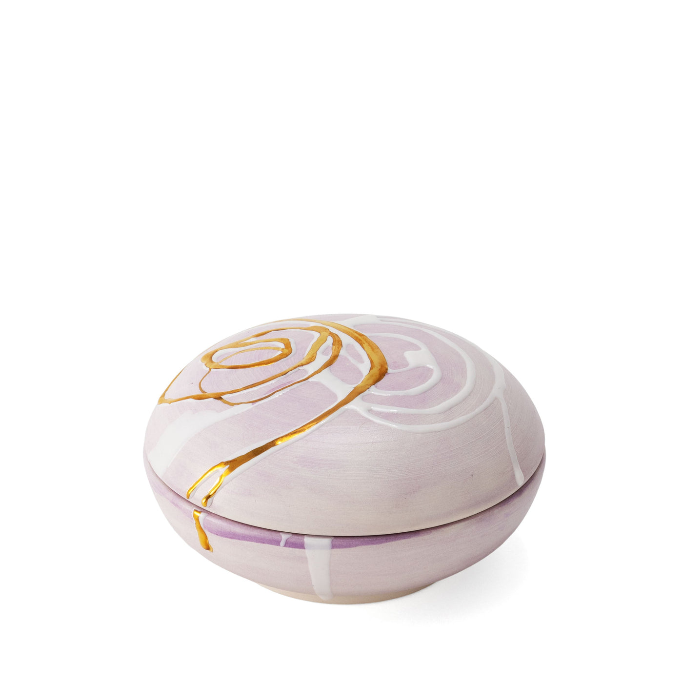 Ceramic Pink Large Round Box