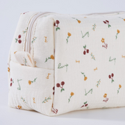 Embroidered Pouch- Cherry