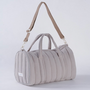 Embroidered Duffle Bag- Gray
