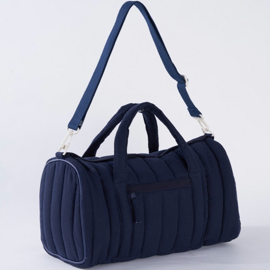 Embroidered Duffle Bag- Navy