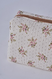 Embroidered Duffle & Pouch- Baby Breath