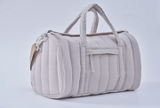 Embroidered Duffle Bag- Gray