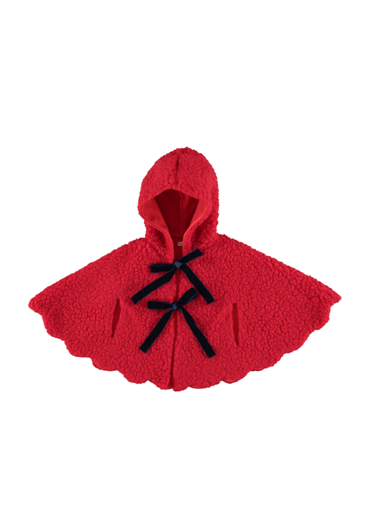 Blanchette Cape in Red Sherpa
