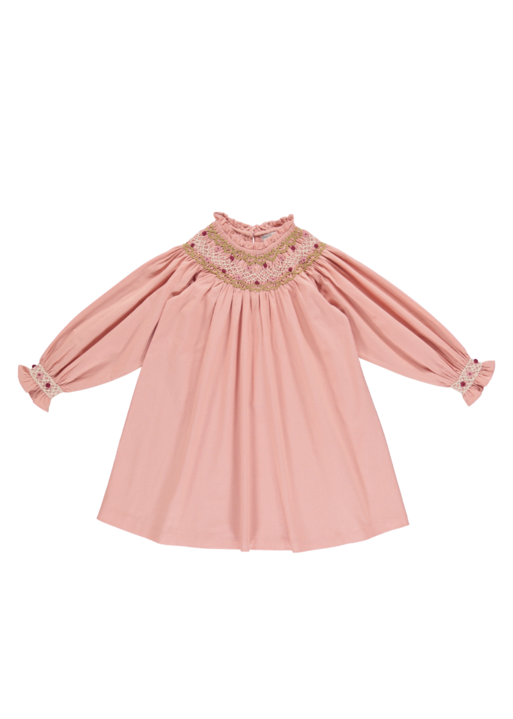 Margot Smocked Dress in Dusty Rose
