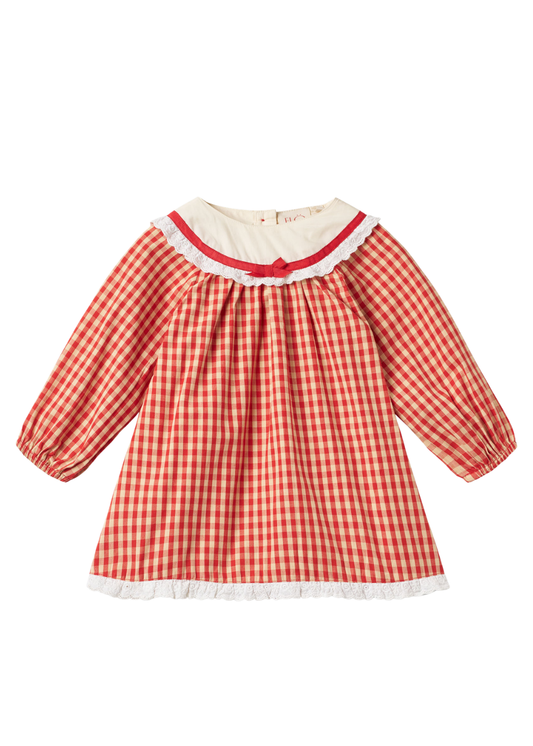 Lucia Dress in Poppy Red Gingham