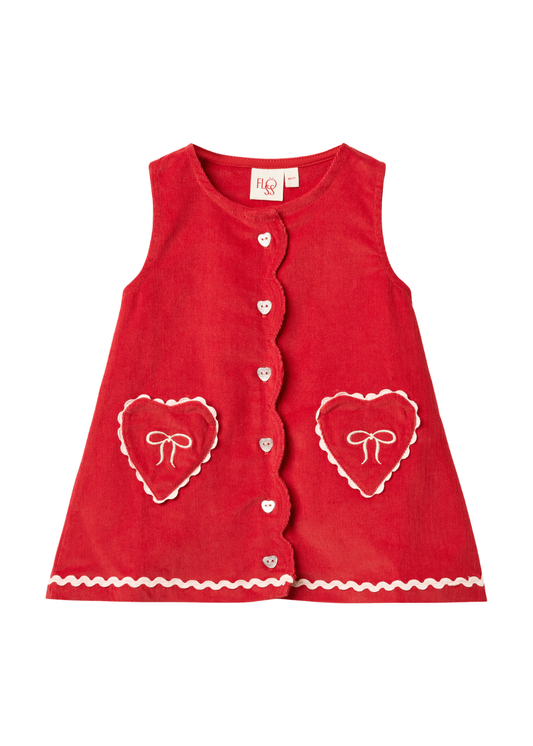 Carol Dress in Poppy red