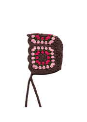 Granny Square Bonnet CECE in Rosette