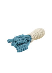 Hand-Crocheted Octopus Rattle in Moon