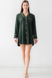 Classic Luxury Sleep Shirt in Brushed Pima Cotton