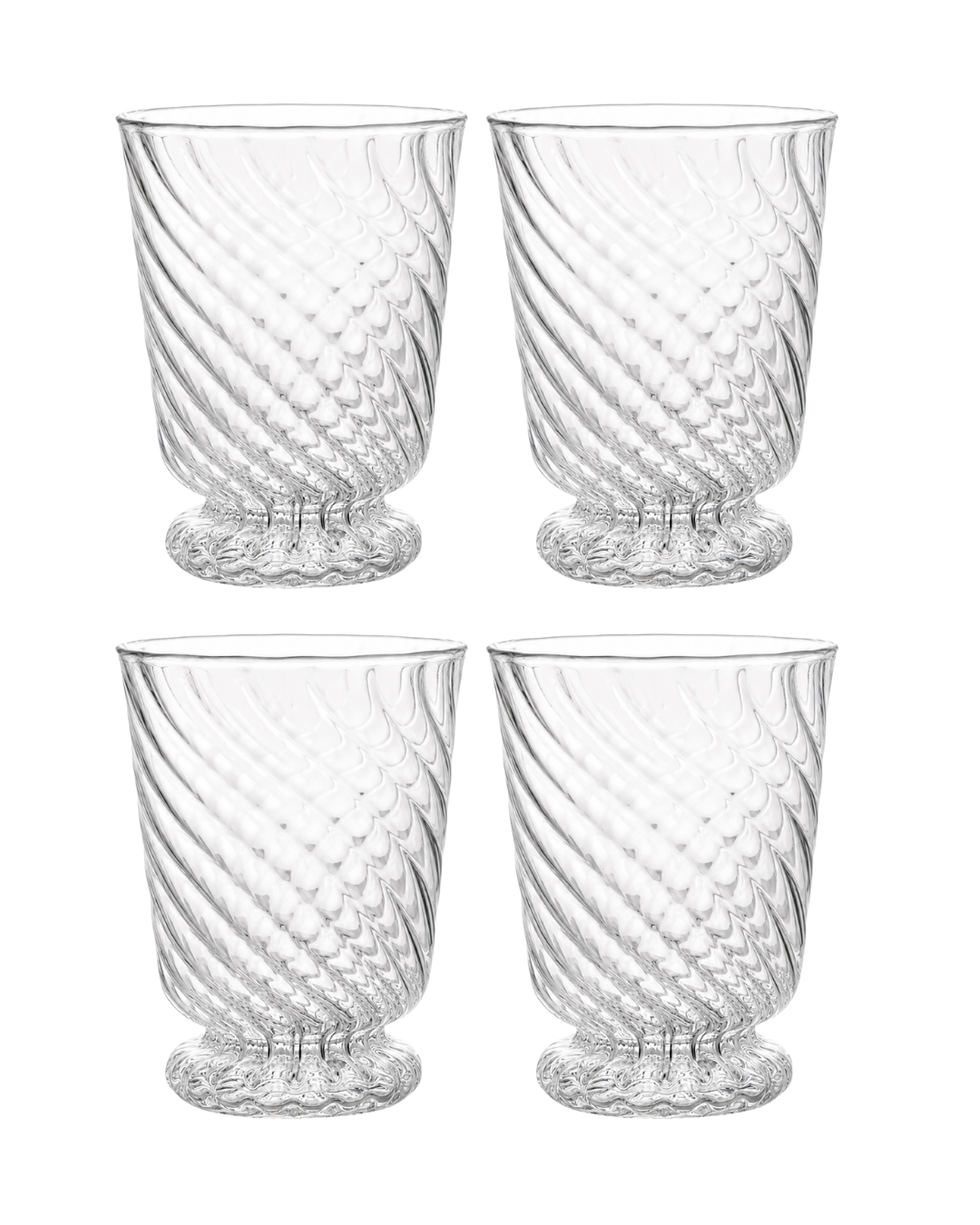 Spiral Glass Tumbler - Set of Four by Issy Granger