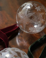 Etched Star Glass Christmas Bauble by Issy Granger