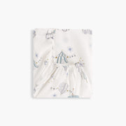 Adventures in Wonderland Crib Sheet - Aqua