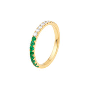 50/50 Emerald & Diamond Stackable Ring