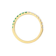 50/50 Emerald & Diamond Stackable Ring