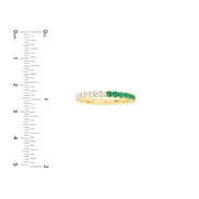 50/50 Emerald & Diamond Stackable Ring