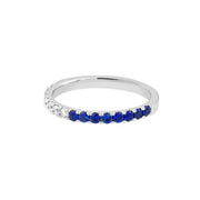 50/50 Sapphire & Diamond Stackable Ring