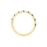 Emerald & Diamond Stackable Ring