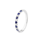 Sapphire & Diamond Stackable Ring