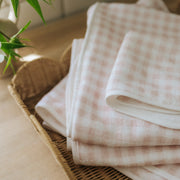 Picnic Gingham Children's Hooded Towel - Pink