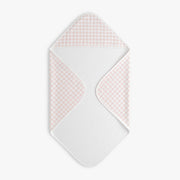Picnic Gingham Baby Hooded Towel - Pink