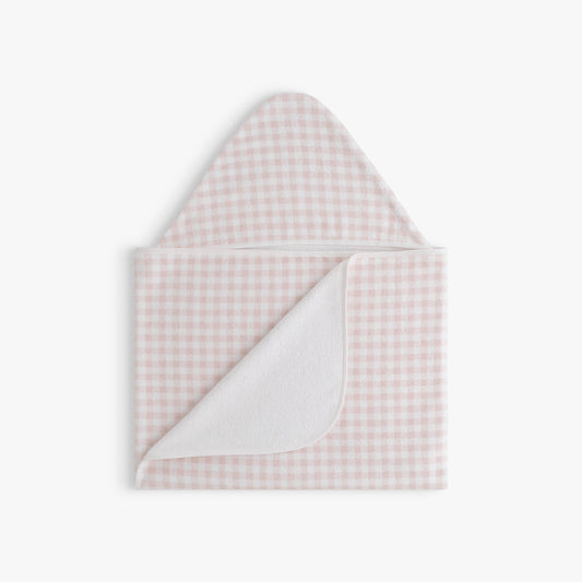 Picnic Gingham Children's Hooded Towel - Pink