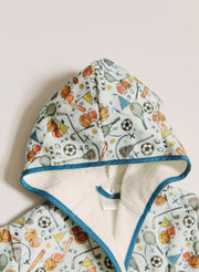 Children's Organic Cotton Printed Bathrobe