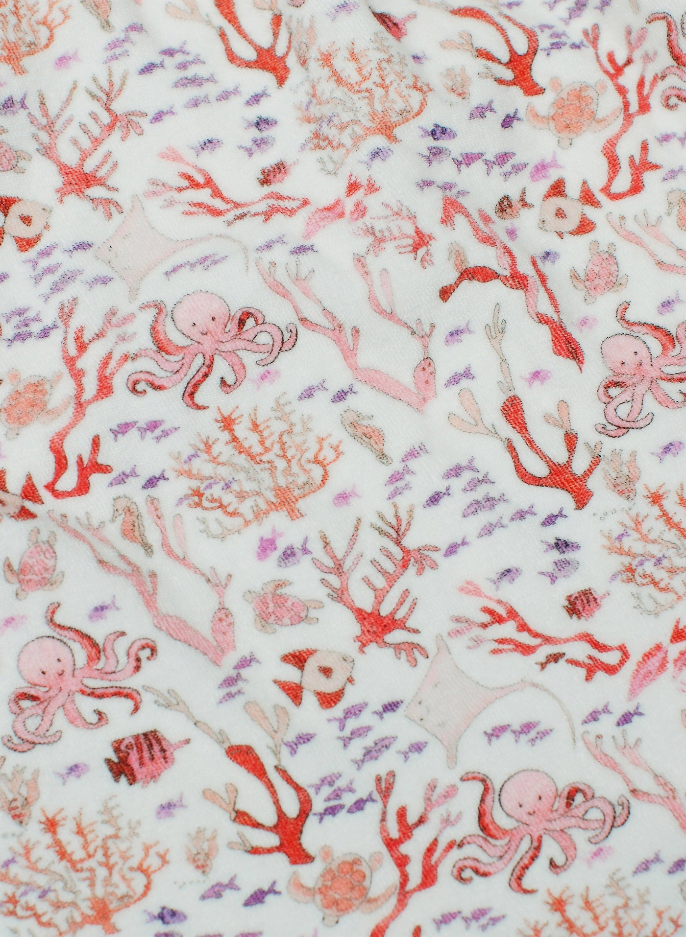 Rosy Coral Reef Swim Poncho