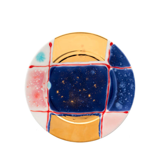 Tartan Gold Bread Rim Plate