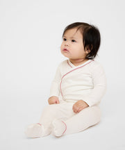 Tatum Baby Pant, Rose Piping