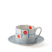 The Net Blue Teacup & Saucer