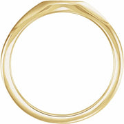 Engraveable East West Oval Signet Ring