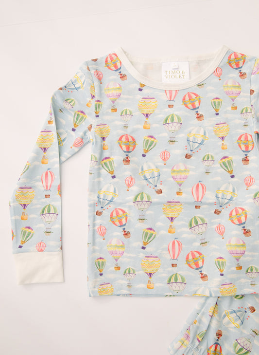 Children's Two Piece Organic Pajamas - Up Up & Away